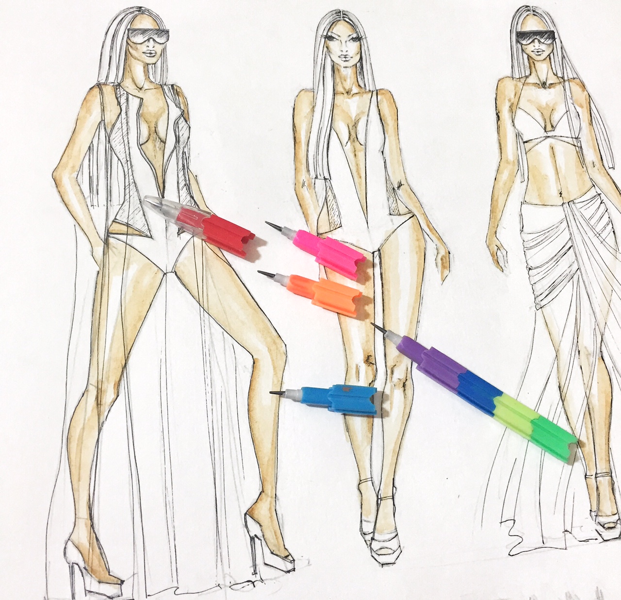 Sketches of designer Alexandra TANAIS